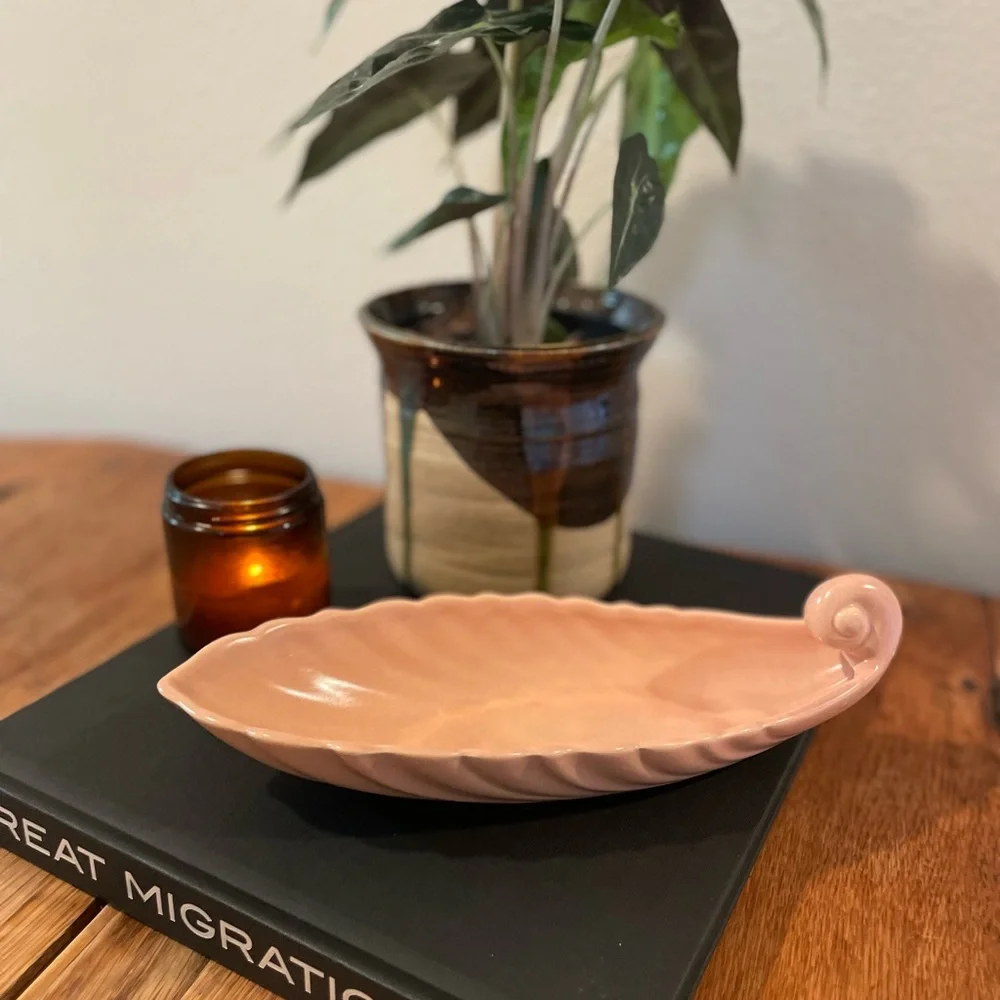 Vintage Franciscan Coronado Relish Dish – Coral Pink Matte Glaze